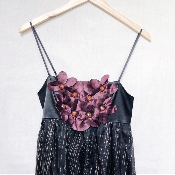 Anthropologie Burlapp Dress w Floral Appliqué - Picture 2 of 7